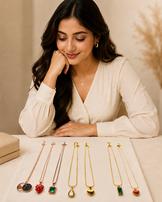 7 Pendant Necklace Combo Set