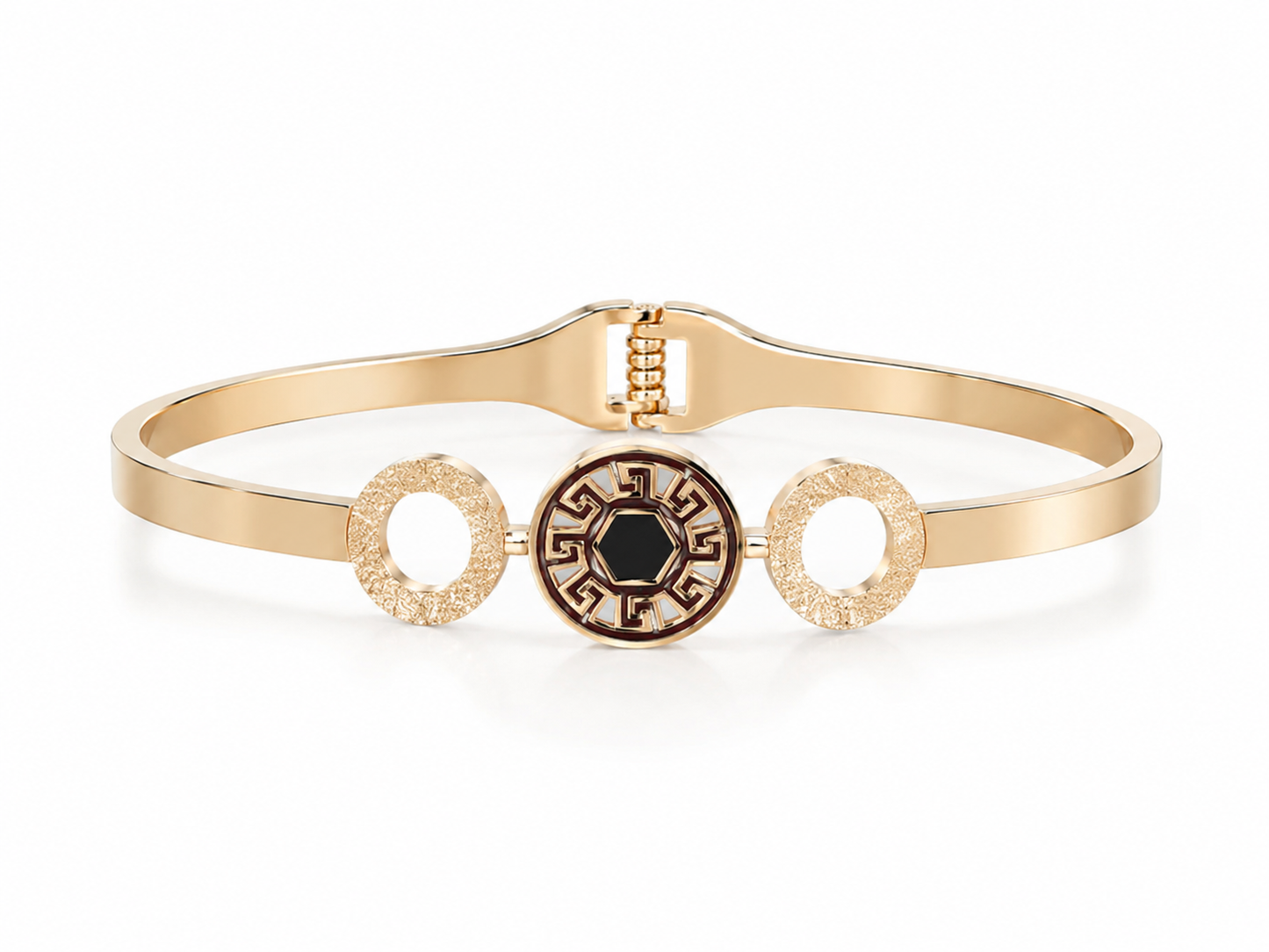 Luxe Geometric Gold-Tone Bracelet