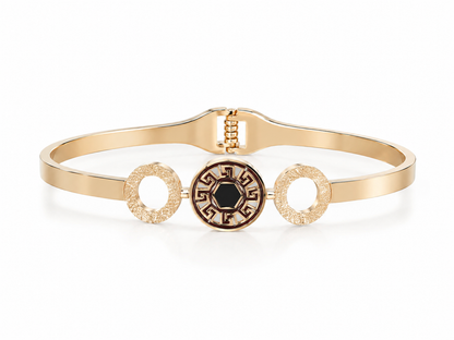 Luxe Geometric Gold-Tone Bracelet